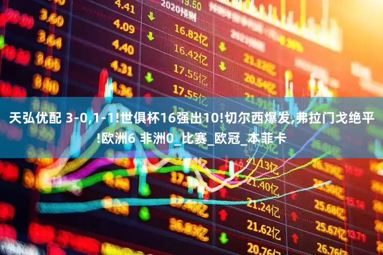 天弘优配 3-0,1-1!世俱杯16强出10!切尔西爆发,弗拉门戈绝平!欧洲6 非洲0_比赛_欧冠_本菲卡