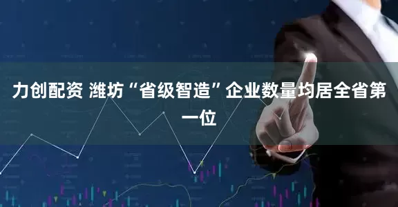 力创配资 潍坊“省级智造”企业数量均居全省第一位
