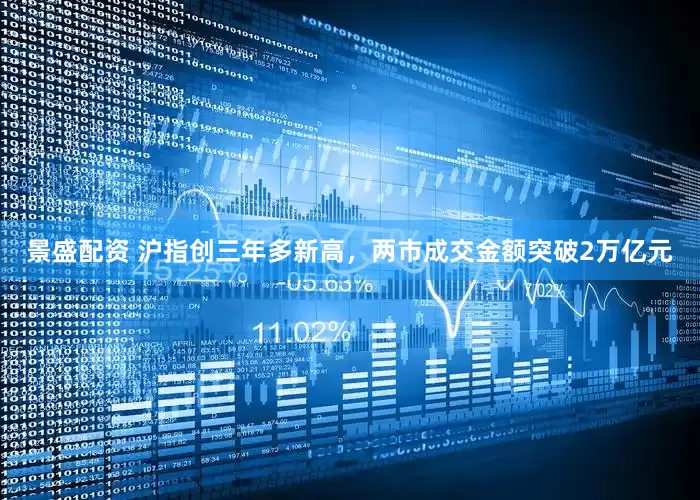 景盛配资 沪指创三年多新高，两市成交金额突破2万亿元